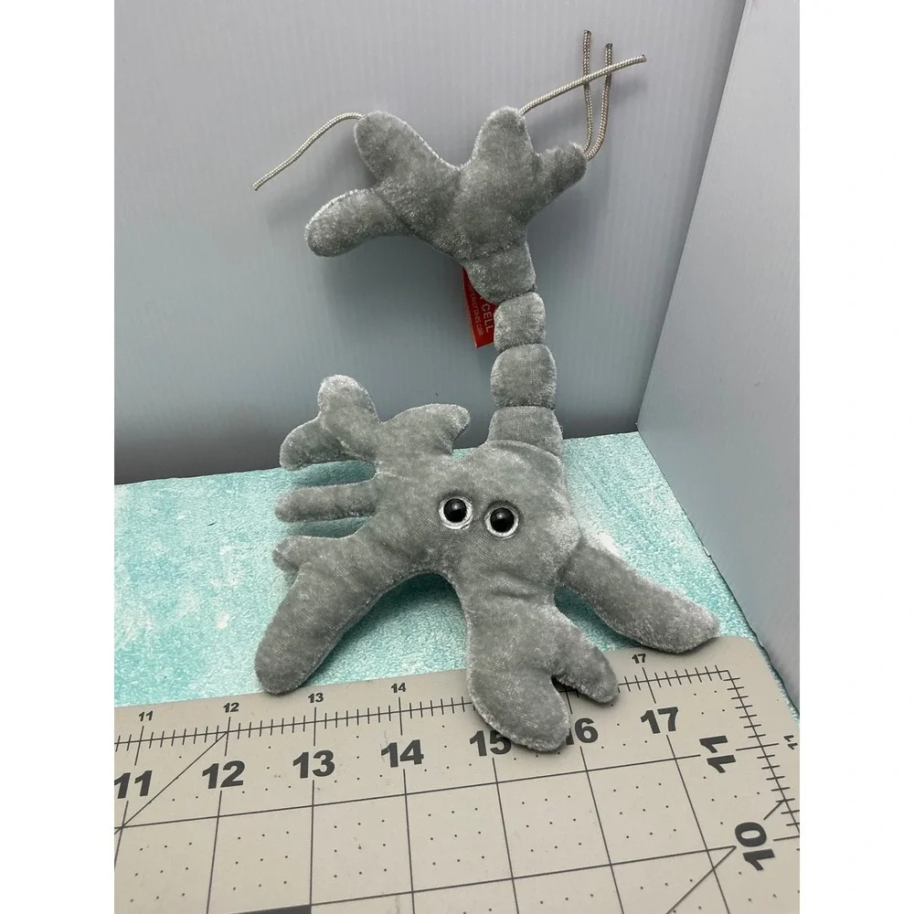 Giant Microbes Brain Cell Neuron Gray Plush Drew Oliver Science Biology Toy